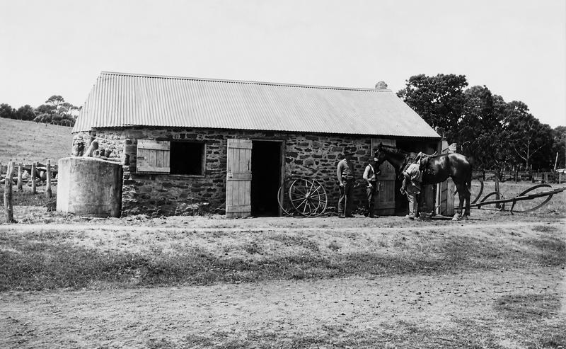 The Higgins blacksmith shop on Main South Road, c.1910